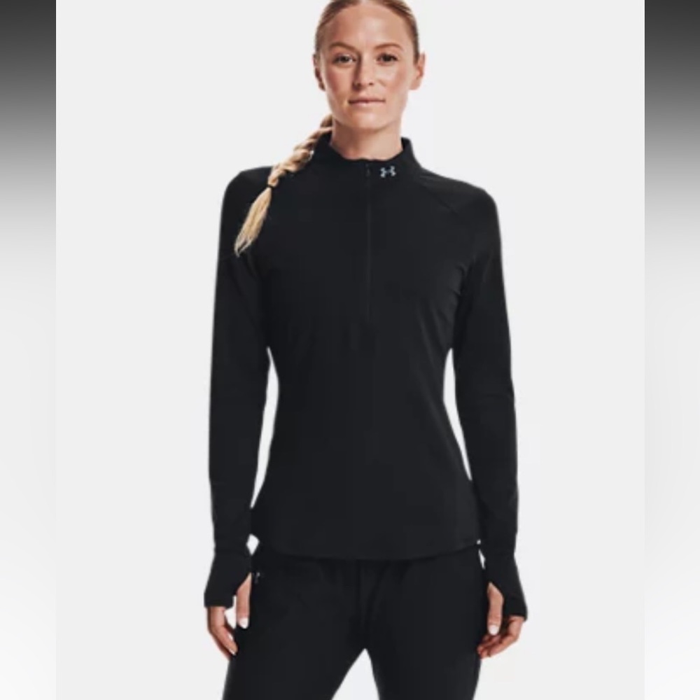 Women's UA Qualifier Run 2.0 ½ Zip Under Black Armour size Medium